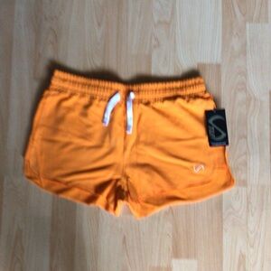 TLF Orange cotton workout shorts